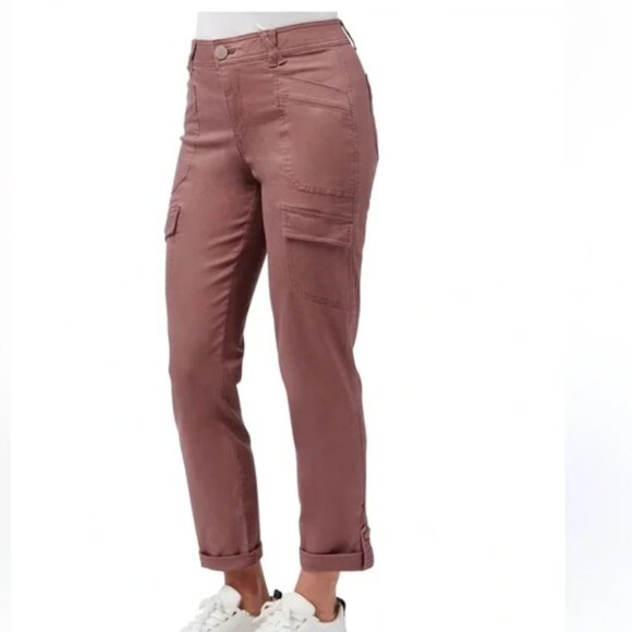 Democracy Rose Taupe High Rise Utility Pant Size 12 - Picture 1 of 6